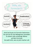 Vista previa - Tarjetas / Manipulativos - "Formulare ausfüllen" Dialogue alemán - página 1
