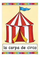 Aperçu - Présentation / Support pour le tableau - en el circo flash cards Espagnol - Page 1
