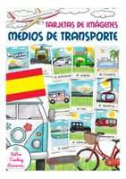Aperçu - Présentation / Support pour le tableau - medios de transporte flash cards Espagnol - Page de couverture