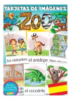 Aperçu - Présentation / Support pour le tableau - en el zoológico flash cards Espagnol (animales, lugares..,) - Page de couverture