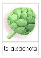 Aperçu - Présentation / Support pour le tableau - frutas y verduras flash cards Espagnol - Page 3
