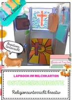 Vorschau - Arbeitsblätter - LAPBOOK OSTERGESCHICHTE im Milchkarton - differenzierbar - Deckblatt