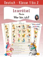 Vorschau - Arbeitsblätter - Wer bin ich? - Leserätsel - Pferde - Deckblatt