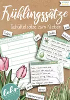 Vorschau - Arbeitsblätter - Frühlingssätze - Schüttelsätze zum Kleben - Deckblatt