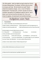 Vista previa - Tarjetas / Manipulativos - Lectura del texto "Meine verschwundene Büchertasche" alemán - página 1