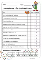Vorschau - Arbeitsblätter - Lesespaziergang - Der Kostümwettbewerb (Karneval + Anybook Version) - Seite 1