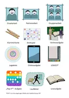 Vista previa - Hojas de trabajo - Programa semanal "Im Klassenzimmer" alemán - página 1