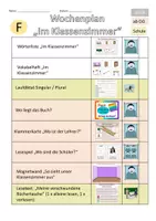 Vista previa - Hojas de trabajo - Programa semanal "Im Klassenzimmer" alemán - página 3