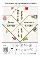 Vista previa - Manualidades / Dibujos para colorear - Cootie catcher summer English (verano Inglés) - página 3
