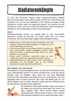 Vorschau - Arbeitsblätter - Gladiatorenkämpfe - warum gab es diese Veranstaltungen? - Seite 1