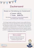 Vorschau - Mal- und Bastelvorlagen - Rezept Zaubersand - Deckblatt