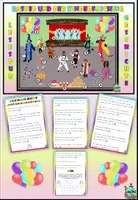 Vista previa - Hojas de trabajo - Lesespurgeschichte "Rashid und der Kinderfasching" Nivel 2 alemán - Portada