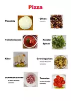 Vorschau - Aufgabenkarten - Pizza selber backen - Seite 1