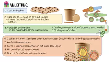 Vorschau - Mal- und Bastelvorlagen - Geschenk - Geburtstagscookies - Seite 1