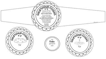 Vorschau - Mal- und Bastelvorlagen - Geschenk - Geburtstagscookies - Seite 2