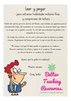 Aperçu - Matériel pour travaux manuels / dessin - FREEBIE leer y pegar preposiciones Espagnol - Page 1