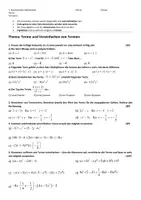 Vorschau - Klassenarbeiten - Klassenarbeit Terme und Gleichungen JGST 8 - Deckblatt
