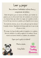 Aperçu - Feuilles d'exercices - animales del zoo Espagnol LEER y PEGAR - Page 1