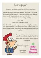 Aperçu - Feuilles d'exercices - leer y pegar - en la escuela - Espagnol - Page 1