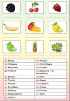 Vista previa - Hojas de trabajo - Lista de palabras "das Obst" alemán - página 1