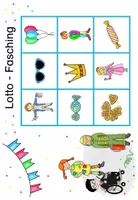 Vorschau - Spiele - Sprachförderung zu Fasching / Karneval: Lotto (Daz/DaF) - Seite 2