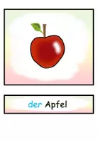 Vista previa - Presentaciones - Tarjetas con imágenes Tarjetas con palabras "das Obst" alemán - página 1