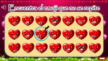 Vista previa - Juegos / Gamificación - Juego: Encuentra el emoji que no se repite (San Valentín) - página 2