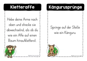 Vorschau - Bildkarten - Aufwärmkartei Sport Grundschule – Tabata mit Tierübungen (Bewegungsspiel, Bildkarten) - Seite 2