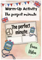 Vista previa - Decoración del aula - Warm Up Activity - The perfect minute - Portada
