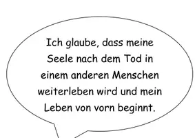 Vorschau - Arbeitsblätter - Gedankenblasen zum Thema Tod - Seite 1
