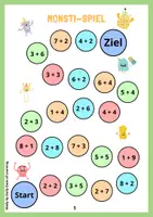 Vorschau - Stationenlernen - Additionsspiel (1 - 10) - spielerisch lernen + BONUS Spielfiguren - Seite 2