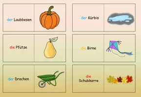 Vista previa - Juegos / Gamificación - Domino "der Herbst" alemán - página 1