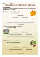 Vista previa - Hojas de trabajo - Escribir un poema corto "Elfchen - der Herbst" alemán - página 1