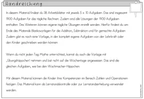 Vorschau - Arbeitsblätter - Tägliche Übung Mathe Klasse 1 | Kopfrechnen ZR 20 - Seite 3