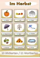 Vista previa - Presentaciones - Tarjetas de imágenes y tarjetas de palabras "der Herbst" alemán - Portada