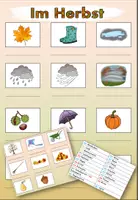 Vista previa - Hojas de trabajo - Lista de palabras "der Herbst" alemán - página 3