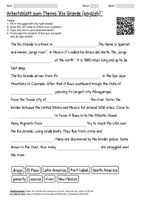 Vorschau - Arbeitsblätter - Englischsprachiges AB "Rio Grande (english)" + Lösung & MP3 + - Deckblatt