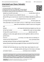 Vorschau - Arbeitsblätter - Arbeitsblätter zum Thema "Aphrodite" + Lösung & MP3 + - Deckblatt