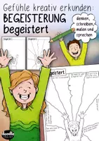 Vorschau - Arbeitsblätter - BEGEISTERUNG / begeistert - Gefühle kreativ erkunden - Sketchnotes - Deckblatt