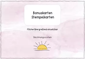 Vorschau - Anderer Materialtyp - Bonuskarten Stempelkarten (Belohnungssystem) - Deckblatt