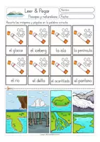 Aperçu - Feuilles d'exercices - leer y pegar Español paisajes y naturaleza - Page 3