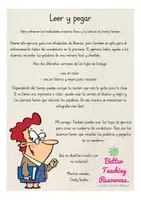 Aperçu - Feuilles d'exercices - Leer y pegar partes del cuerpo Espagnol - Page 1