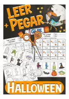 Aperçu - Feuilles d'exercices - Leer y pegar - Halloween Espagnol - Page de couverture