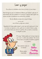 Aperçu - Feuilles d'exercices - Leer y pegar - Halloween Espagnol - Page 1