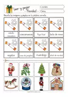 Aperçu - Feuilles d'exercices - Leer y pegar - Navidad Espagnol - Page 2