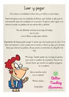 Aperçu - Feuilles d'exercices - leer y pegar - PRIMAVERA Espagnol - Page 1
