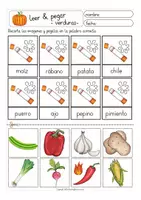 Aperçu - Matériel pour travaux manuels / dessin - leer y pegar - verduras Espagnol - Page 3