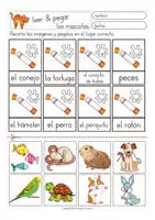 Aperçu - Feuilles d'exercices - leer y pegar - mascotas / animales Espagnol - Page 2