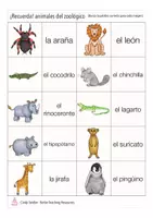 Aperçu - Jeux - los animales del zoológico RECUERDA! Espagnol - Page 2