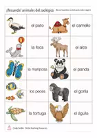 Aperçu - Jeux - los animales del zoológico RECUERDA! Espagnol - Page 3